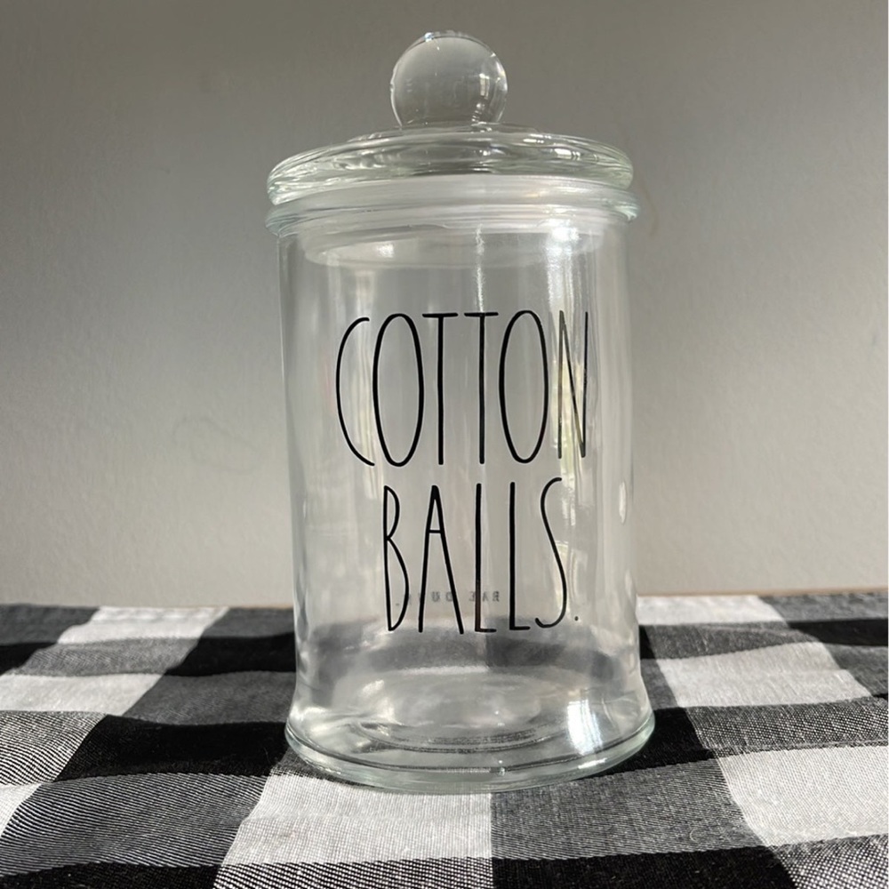 Rae Dunn Cotton Ball Jar